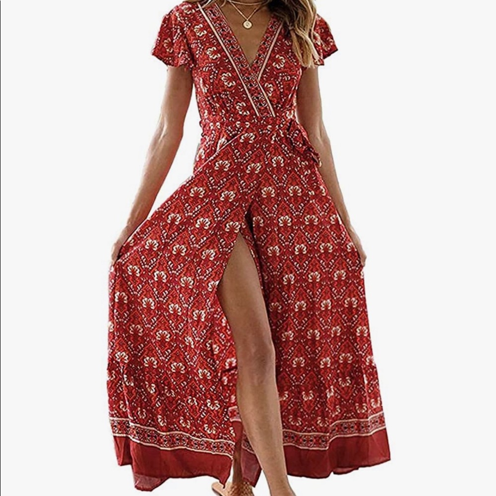 NWOT Zesica Boho Wrap Dress